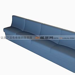 3D多人沙發(fā)模型