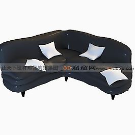 3D多人沙發(fā)模型