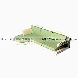 3D多人沙發(fā)模型