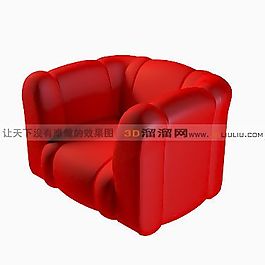 3D單人沙發(fā)模型