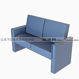 3D雙人沙發(fā)模型