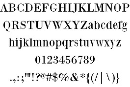 Bodoni字體文本字體