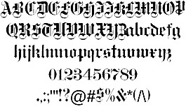 黑色字母的字體