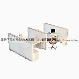3D桌椅組合模型