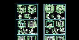 一套四层新农村别墅小洋楼建筑结构图 12x13
