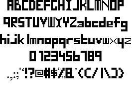 塊狀的字體