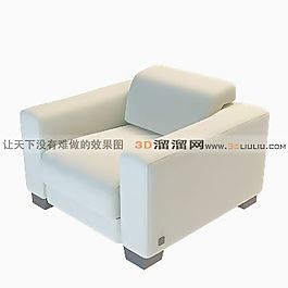 3D單人沙發(fā)模型