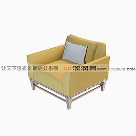 3D單人沙發(fā)模型