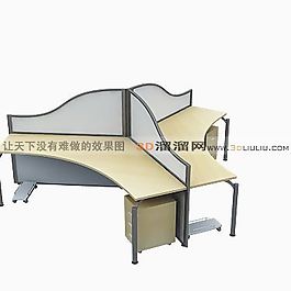 3D辦公桌模型