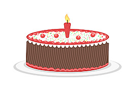 生日蛋糕設計矢量