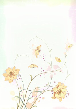 水彩花卉背景矢量插畫(huà)