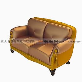 3D雙人沙發(fā)模型