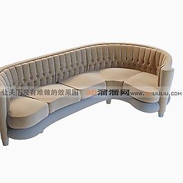 3D多人沙發(fā)模型