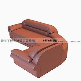 3D多人沙发模型