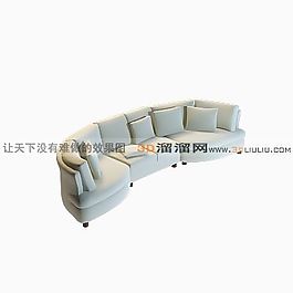 3D多人沙發(fā)模型
