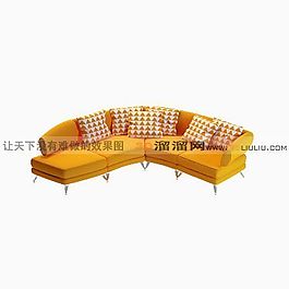 3D多人沙發(fā)模型