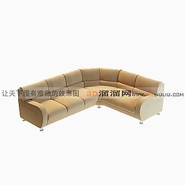 3D多人沙发模型