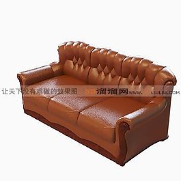 3D三人沙發(fā)模型