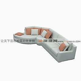 3D多人沙發(fā)模型