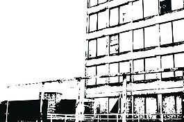 建筑剪影印花設(shè)計