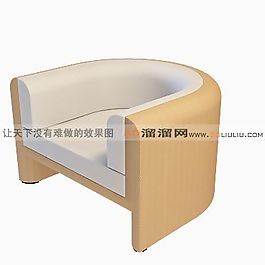 3D單人沙發(fā)模型