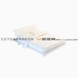 3D雙人床模型
