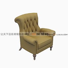 3D單人沙發(fā)模型