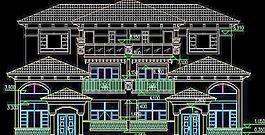三層聯(lián)排別墅建筑施工圖（帶露臺(tái)+半地下室）&nbsp;19x15