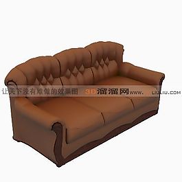 3D三人沙發(fā)模型