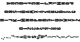 塊狀側(cè)身字體