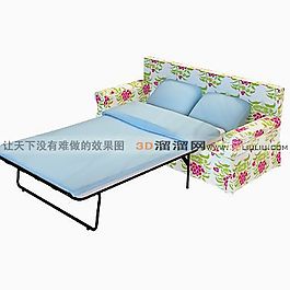 3D沙發(fā)床模型