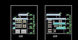 农村临街三层平屋顶房屋建筑设计图纸