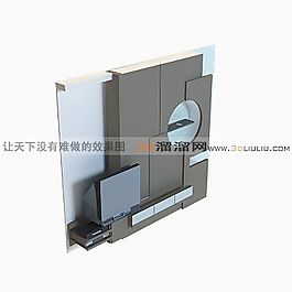3D电视墙模型