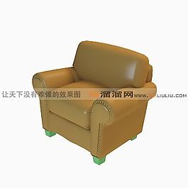 3D單人沙發(fā)模型