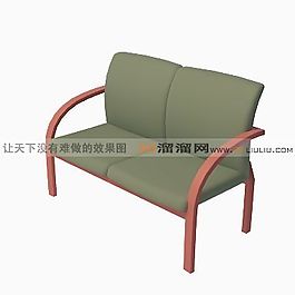 3D雙人沙發(fā)模型
