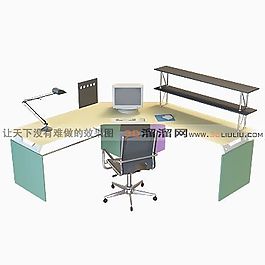 3D桌椅組合模型