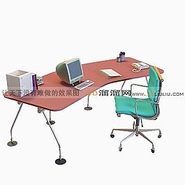 3D桌椅組合模型