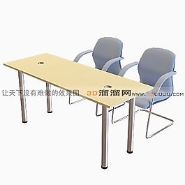 3D桌椅組合模型