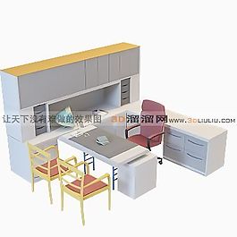 3D桌椅組合模型