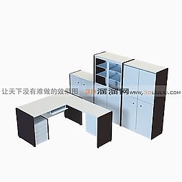 3D辦公桌模型