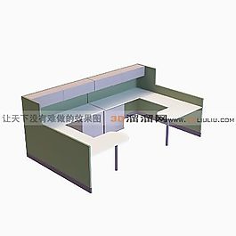 3D辦公桌模型