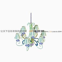 3D歐式吊燈模型