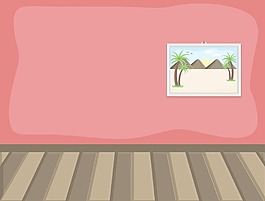 房間內(nèi)的卡通背景矢量