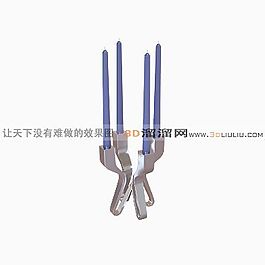 3D燭臺模型