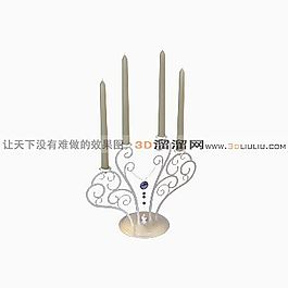3D燭臺模型
