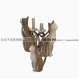 3D燭臺模型