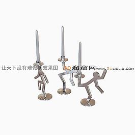 3D燭臺模型