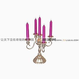 3D燭臺(tái)模型