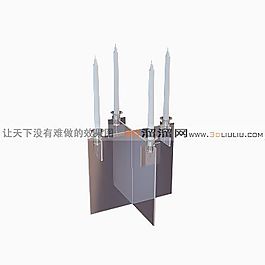 3D燭臺模型