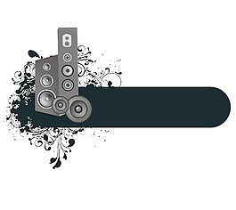 一種垃圾和花的揚(yáng)聲器的插圖